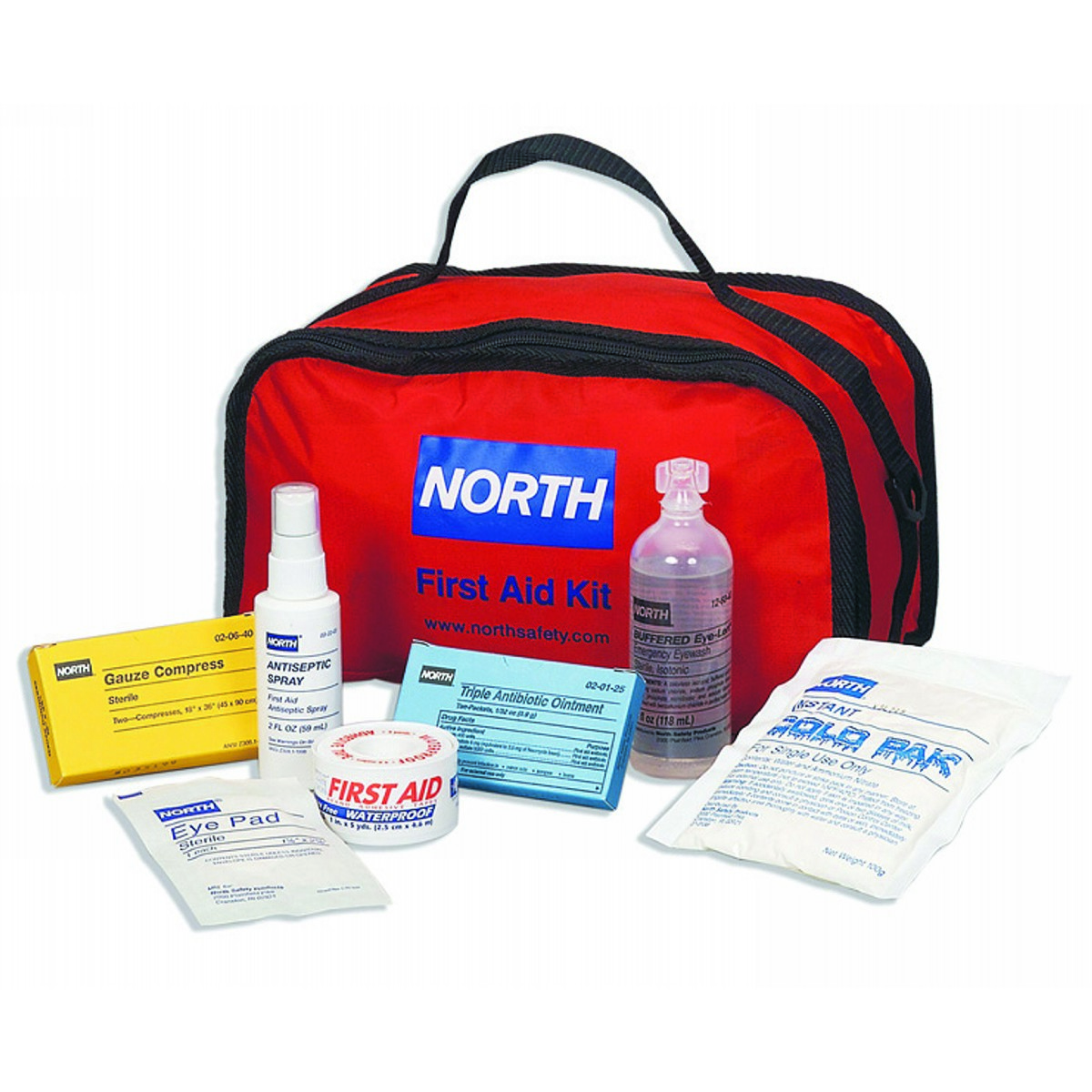 Honeywell® North® First Aid Response Kit SoftSided Red Nylon Prefilled Medical Kits Type II